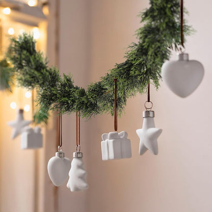 RECUTMS Artificial Garland 1pcs Fake Vines Ivy Greenery Stiff Leaves Plants Table Decor Faux Hanging Plastic Plant for Indoor Outdoor Home Party Wall Mantle (Green H)