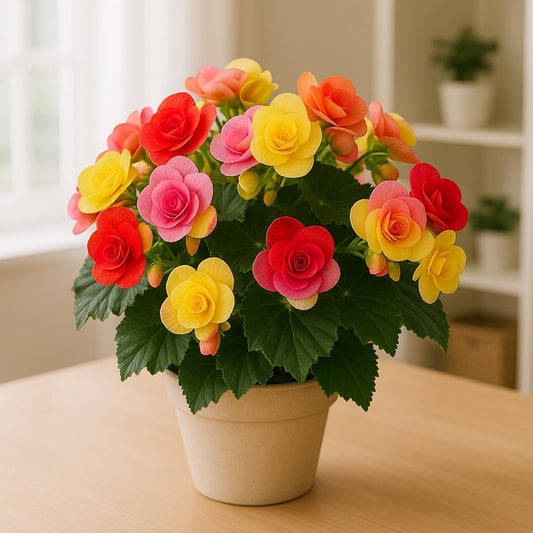 Grow Indoor Begonia Flowers - 3 Healthy Bulbs to Grow Indoors
