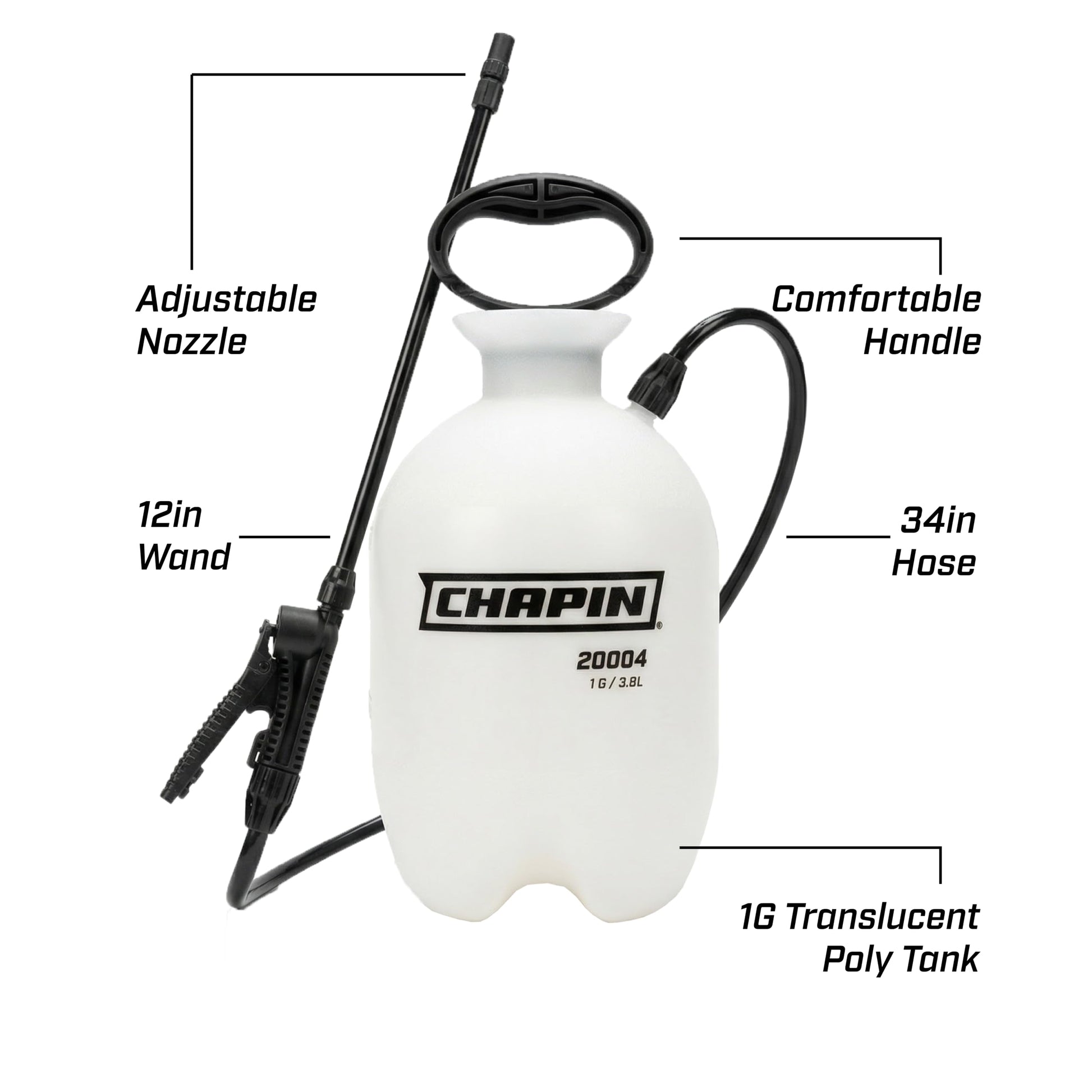 Chapin 1-Gallon Pump Sprayer, Easy Use for Home & Garden