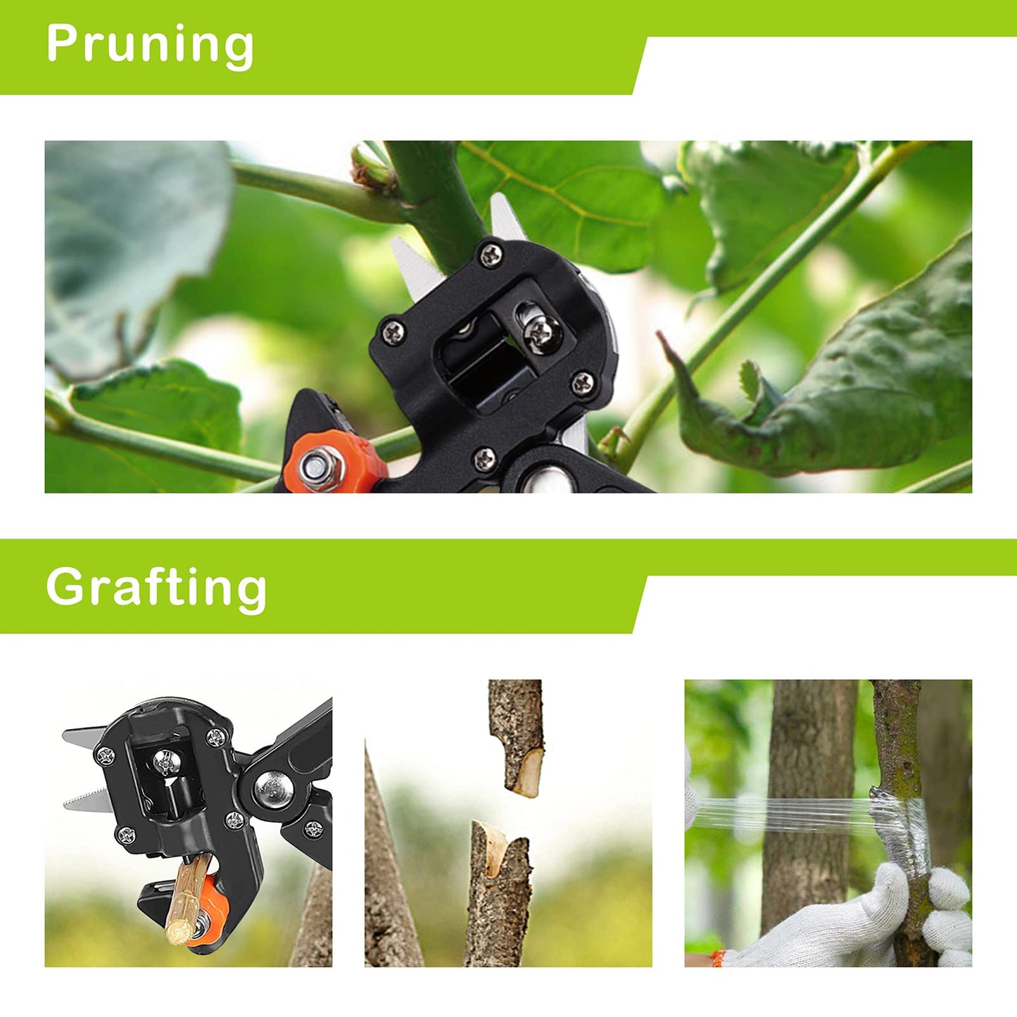 MIDOUWEST Grafting Cutter Kit 6-Piece for Fruit Trees & Vines