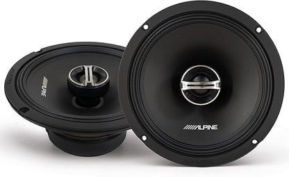 Alpine DM-65-G Coaxial and DM-65C-G Component 6.5-Inch Speakers with Grille Bundle