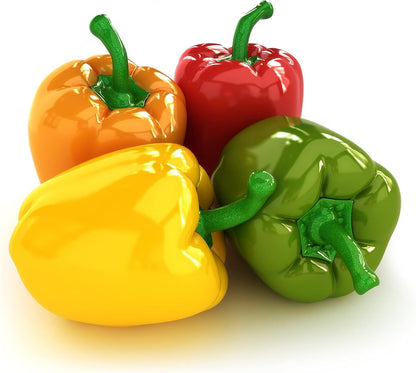 Sweet Bell Pepper Seeds Collection – 4 Colorful Varieties: Big Red, Giant Green, Orange Horizon & Yellow Sunbright – Non-GMO Heirloom Vegetable Seeds for Planting Indoors & Outdoors.