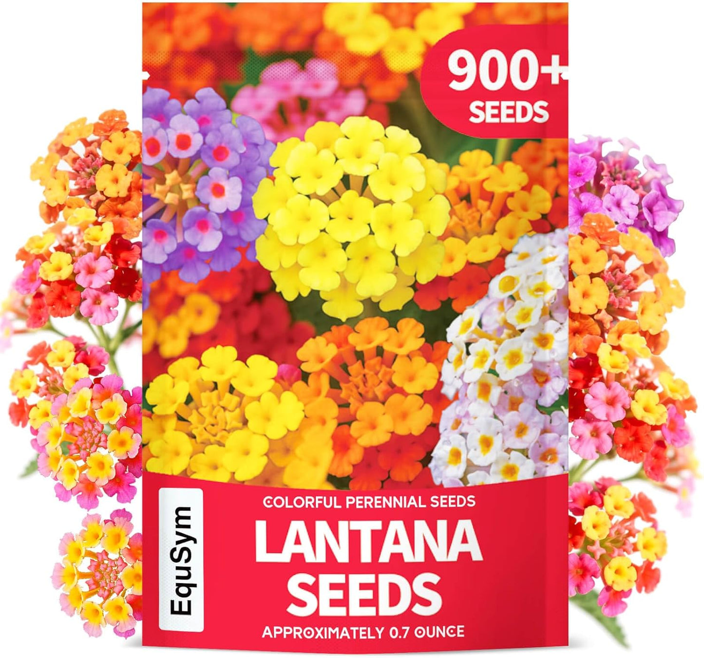 900+ Lantana Flower Seeds – Mixed Colors | Heat & Drought-Tolerant, Easy to Grow | Attracts Butterflies & Hummingbirds | Great for Gardens, Balconies, Planters