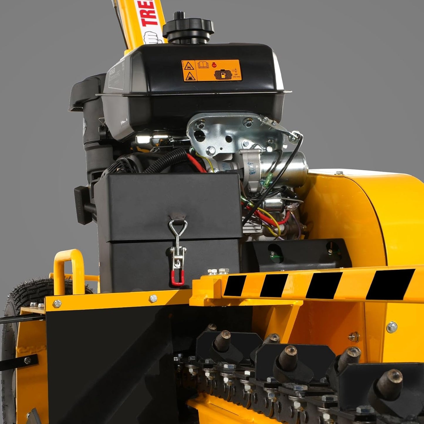 429cc 14HP Kohler Gas Powered E-Start Cable Ditching Mini Trencher,24'' Trench Depth, 27pcs Carbide Alloy High-Pressure Teeths,TCR1500 (Yellow)