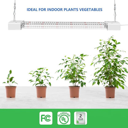 LED Grow Lights 16W Full Spectrum Integrated Growing Lamp Lighting Fixtures with High PPFD for Greenhouse Hydroponic Indoor Plant Seedling Veg and Flower