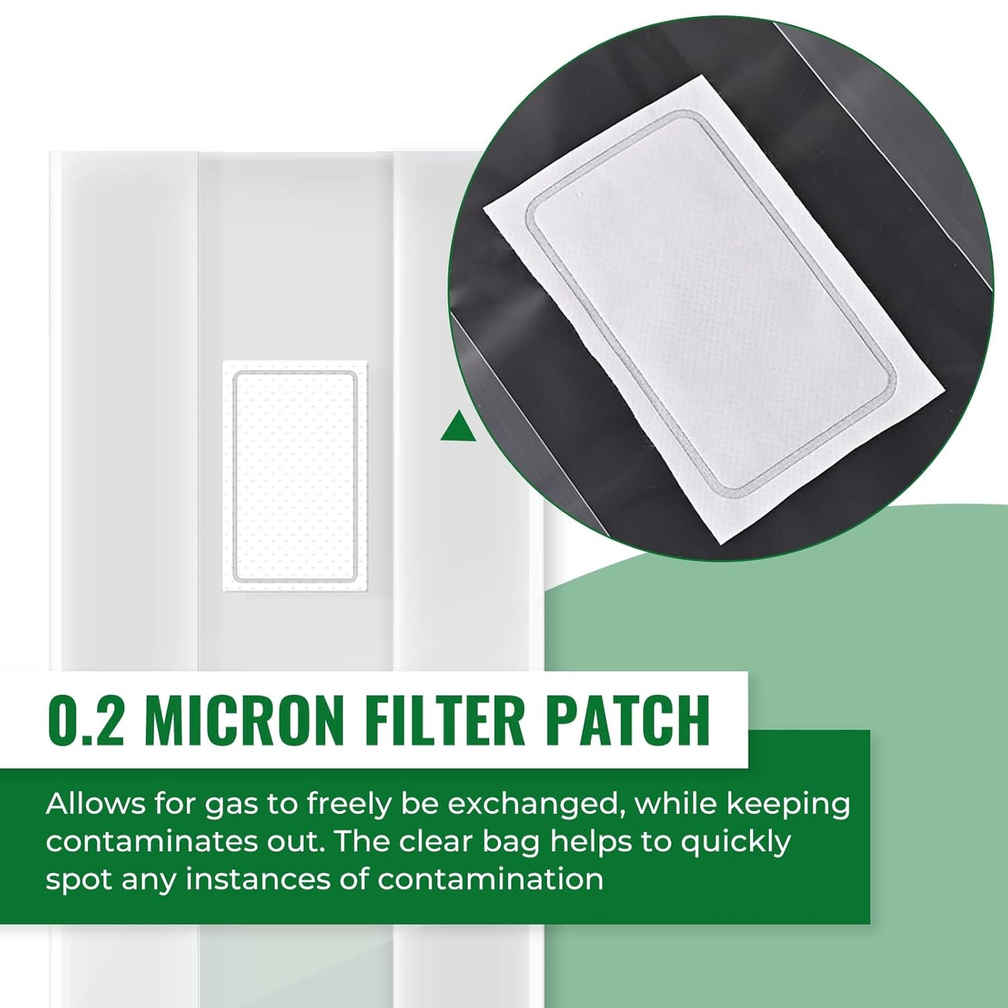Large Extra Thick 100 Packs Mushroom Grow Bags, 6 Mil Spawn Bags 5.5" X 9.8" X 25.6" with 0.2 Micron Filter Breathable Autoclavable Durable
