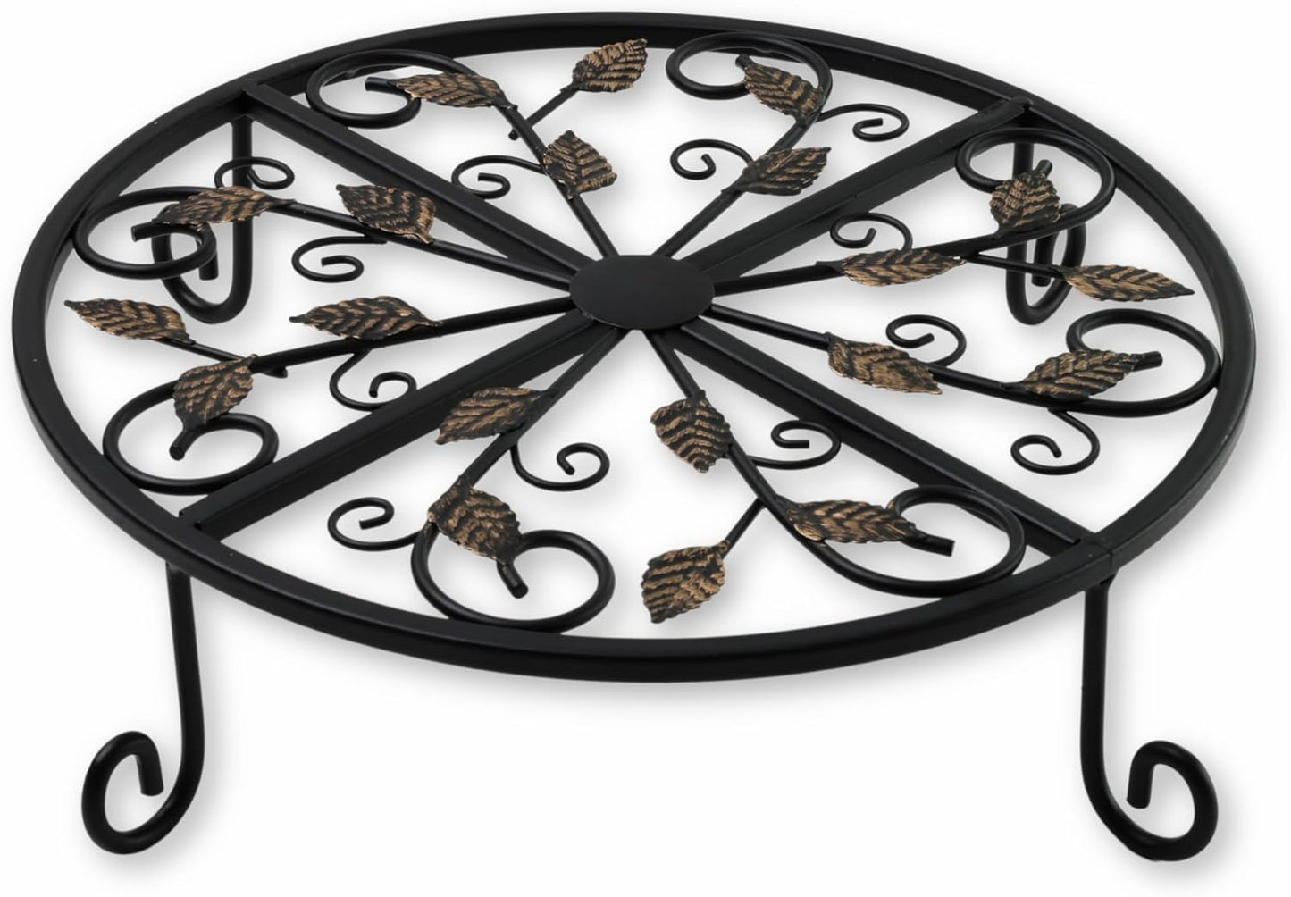 Metal Plant Stand – 2-Pcs Set 12-inch Outdoor and Indoor Plant Stand – Modern Plant Holder for Indoor and Outdoor Plants – 3-Inch Tall Planter Stand for Garden, Patio, Living Room, Balcony