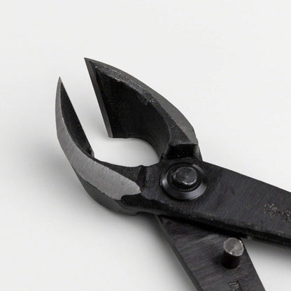 Wazakura Hand Forged Bonsai Concave Branch Cutter, Made in Japan 8 inch (200mm), Japanese Gardening Tools, Straight Edge Black
