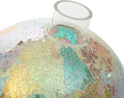 Glass Gazing Ball 10 inch Indoor Outdoor Mosaic Gazing Ball Colorful Globe for Yard and Home Decor, Glass Gazing Globe for Garden