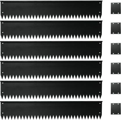 Steel Garden Edging with Top Bending Protection Metal Lanscape Edging Steel Lawn Edging 40 inch Strips, 6 inch Depth 90 Degree Bend for Garden,Lawn,Backyard, 6 Pack (6 inch-90 Degree Bend, Black)