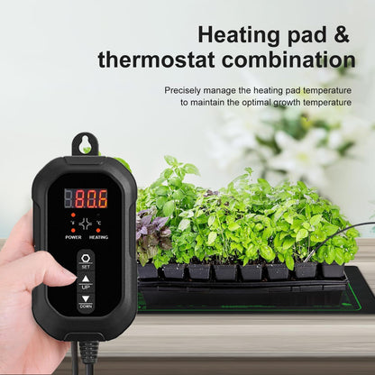 Digital Thermostat Controller 40-108℉ 8.3A 1000W,Thermostat Controller for Seed Germination, Reptiles and Brewing Breeding Incubation Greenhouse (Thermostat)