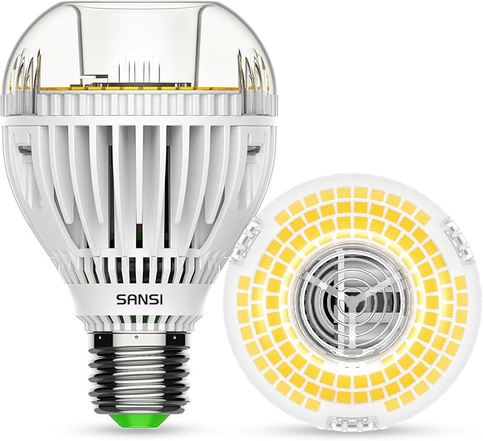 SANSI 300W Equivalent A19 LED Light Bulb, 4500 Lumens 5000K Daylight Light Bulbs, Non-Dimmable E26 LED Bulb with Ceramic Technology, 22.5 Years Lifetime, 30W Power Energy Saving for Home Workspace