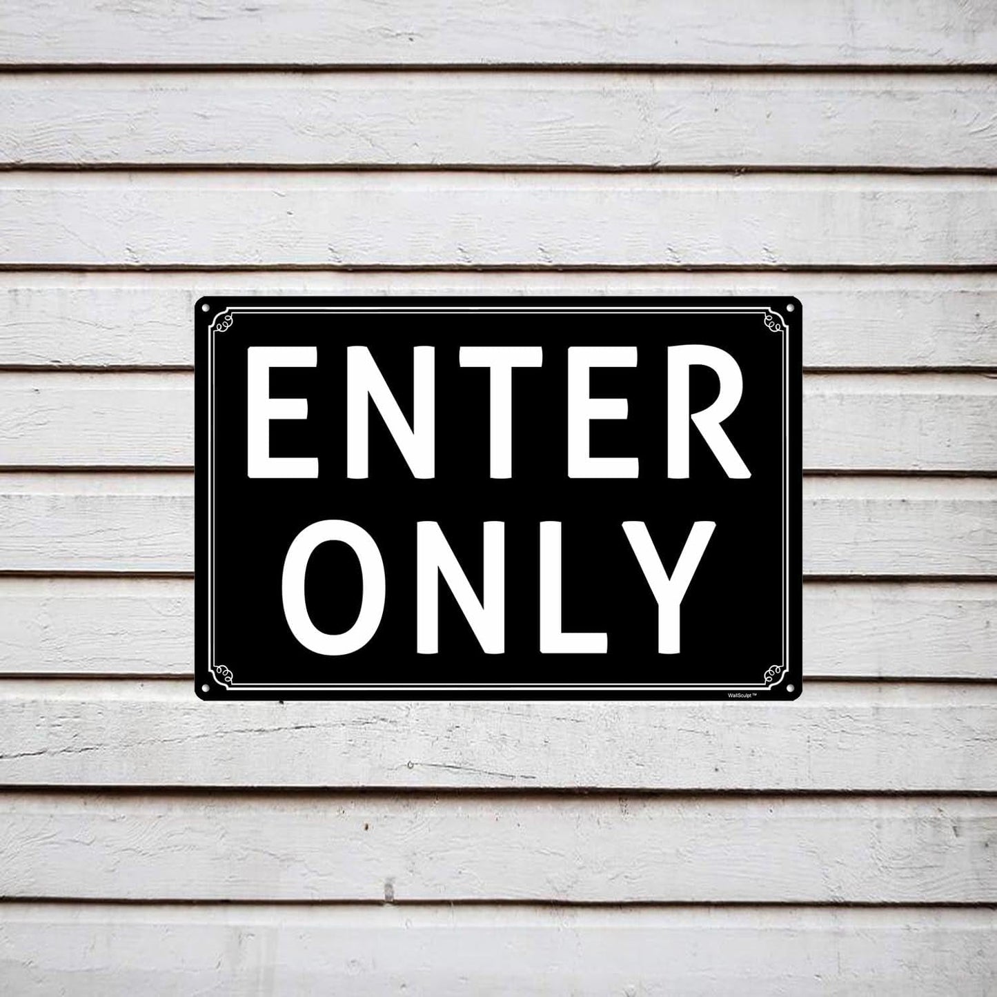 12x16" Enter Only- Do Not Enter Parking Lot Sign - High-Intensity Grade Aluminum, Weatherproof & Fade-Resistant, Ideal for Outdoor & Indoor Use - Curbside Sign