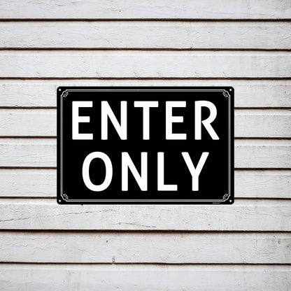 8x12" Enter Only- Do Not Enter Parking Lot Sign - High-Intensity Grade Aluminum, Weatherproof & Fade-Resistant, Ideal for Outdoor & Indoor Use - Curbside Sign