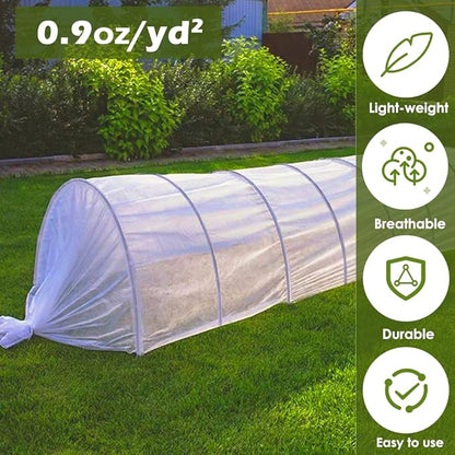 Plant Freeze Protection Cover, 10x50ft Frost Cloth Winter Garden Blanket, Floating Row Cover for Cold Weather and Shade, Perfect for Outdoor Vegetables, Trees, Greenhouse