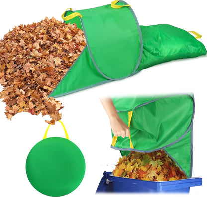 Leaf Collector with Extension Lawn Bags,Portable Pop Up Leaf Bag,Thickened Leafs Scoops,Reusable Yard Garden Bags for Leaves and Trash (1 Pack)