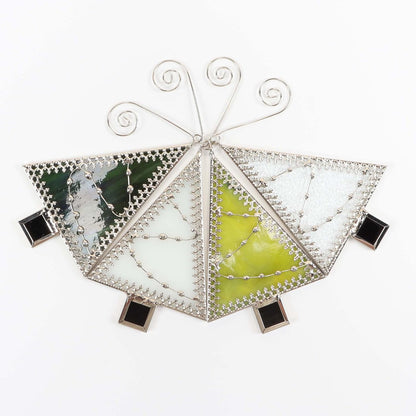 Bieye W10101 4PCS Tiffany Style Stained Glass Window Hangings for Home Decor (Christmas Tree)