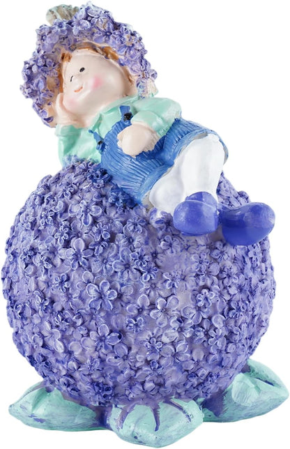 Lavender Outdoor Garden Resin Statues - Couple Boy & Girl Figurines, Ideal for Patio, Lawn, Garden & Courtyard Decor, Valentine's Day Home Ornament, for Parents & Friends
