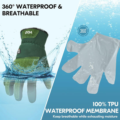 Vgo... Winter Gardening Gloves Women,Safety Work Gloves, Puncture-proof,Thornproof,Touchscreen(1 Pair,L,Green,SL7471FLWP)