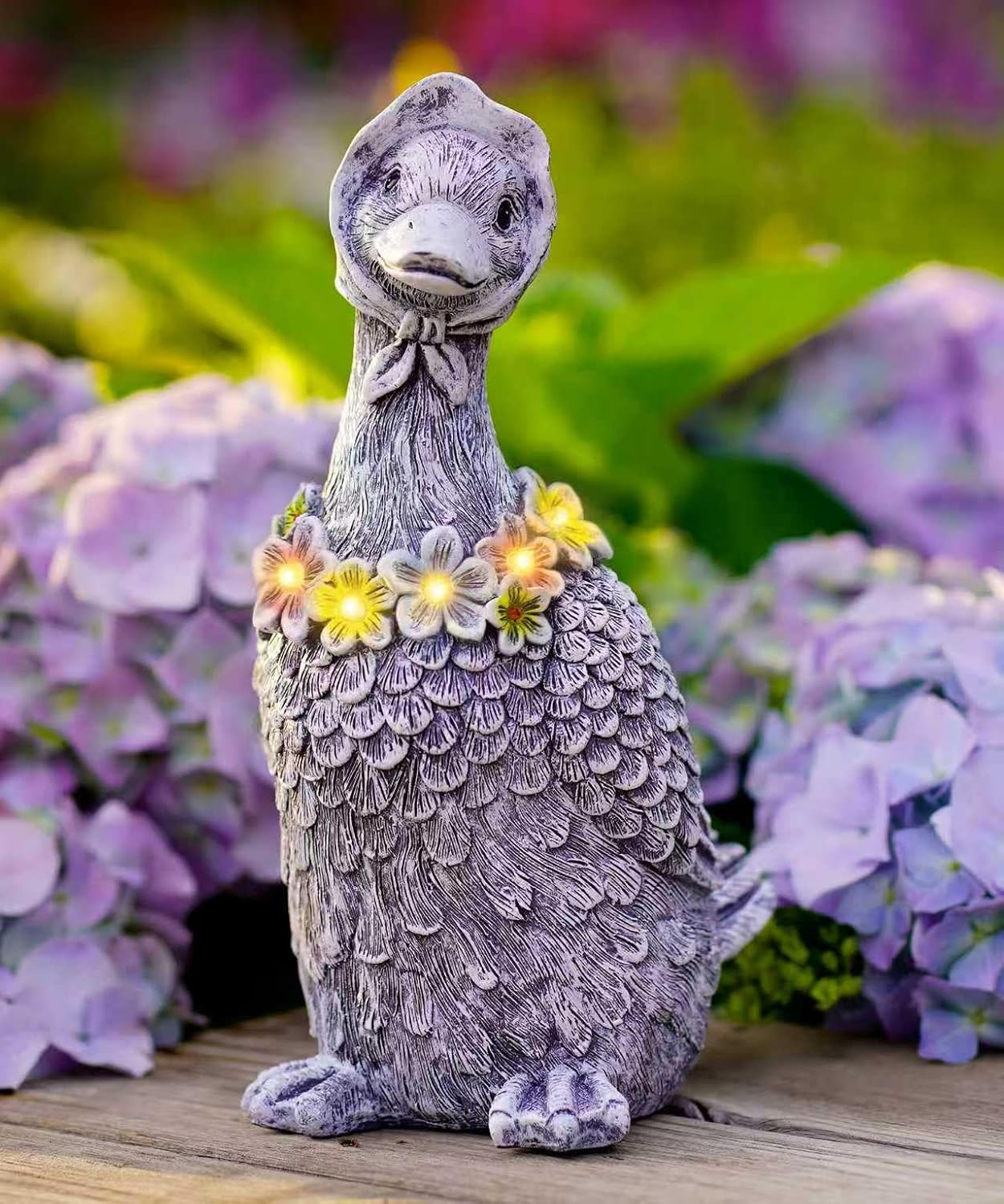 Porch Goose Statues for Garden Decor: Outdoor Sculpture for Lawn Patio Yard Balcony Ornaments - Gifts for Mother Grandma Women(Gray)