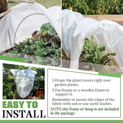 Plant Covers Freeze Protection, 7FT x 25FT 0.9oz Reusable Floating Row Cover Plant Blankets Frost Cloth for Clod Winter Frost Sun Pest Protection
