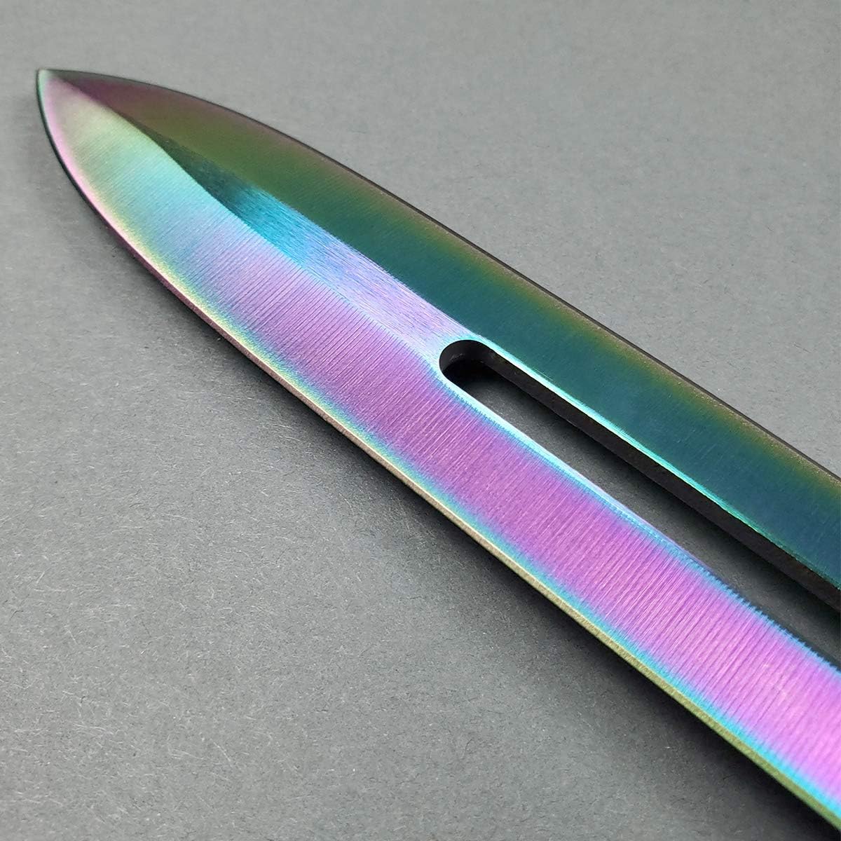 25" Twin Fixed Blade Machetes Set. Spear Style Stainless Steel Blade. for Camping, Hunting, Outdoor Activit Use, Collection, Gift (Rainbow)