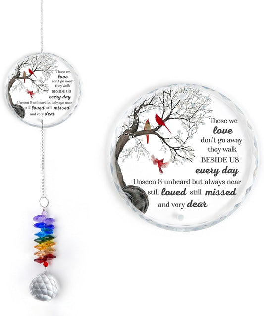 Memorial Suncatcher Sympathy Gift for Loss of Loved One - Crystal Rainbow Maker - Bereavement