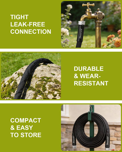 Doorich Garden Hose, Lightweight, Ultra Flexible, Durable, Kink-Free Water Hose - Made of TPU