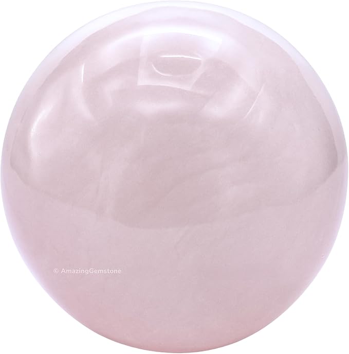 Amazing Gemstone Pink Calcite Crystal Ball with Stand - 2 Inches Crystal Sphere Meditation Balls for Witchcraft and Decorative Balls