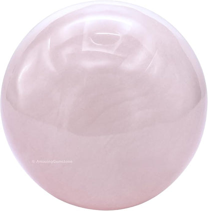 Amazing Gemstone Pink Calcite Crystal Ball with Stand - 2 Inches Crystal Sphere Meditation Balls for Witchcraft and Decorative Balls