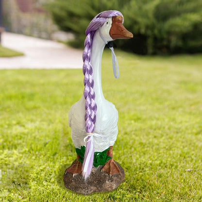 Porch Goose Wigs, Porch Goose Outfits Lawn Goose Statue Accessories for Outdoor Garden Patio Yard Goosey Decor （Style 9）