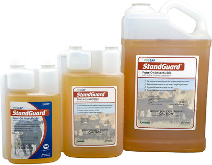 Neogen 1907850 Prozap StandGuard Pour-On 473 mL Insecticide, Yellowish. Brown