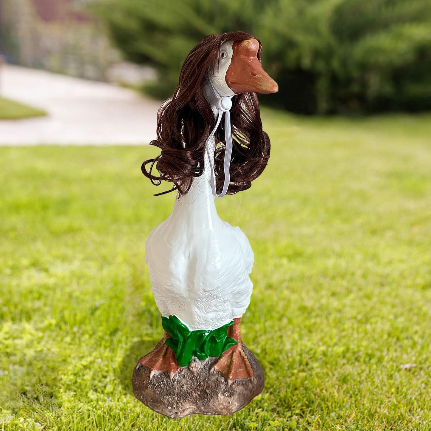 Porch Goose Wigs, Porch Goose Outfits Lawn Goose Statue Accessories for Outdoor Garden Patio Yard Goosey Decor （Style 11）