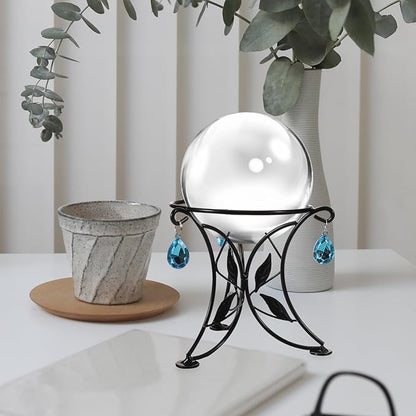 Yardwe Gazing Ball Stand, Metal Ball Stand Crystal Ball Stand Globe Stand Sphere Holder Glass Bowl Ring Metal Egg Stands (5" Diameter)