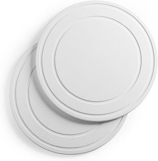 Diatomaceous Earth Plant Saucer for Indoor, 2 Pack 10 inch, Instant Dry Pot Saucer, Plant Drip & Drainage Tray for Indoor, Off White
