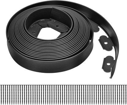 uxcell Landscape Edging, 1Pcs 66FT x 2" - No Dig Garden Edging Kit with 60 Stakes, Landscape Edging Border for Garden Lawn Flower Bed Yard Grass (Black)