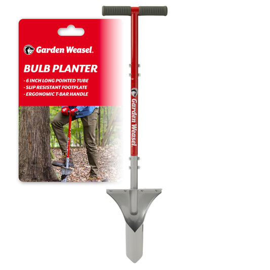 GARDEN WEASEL Bulb Planter Tool Long Handle for Spring Fall Bulbs Sod