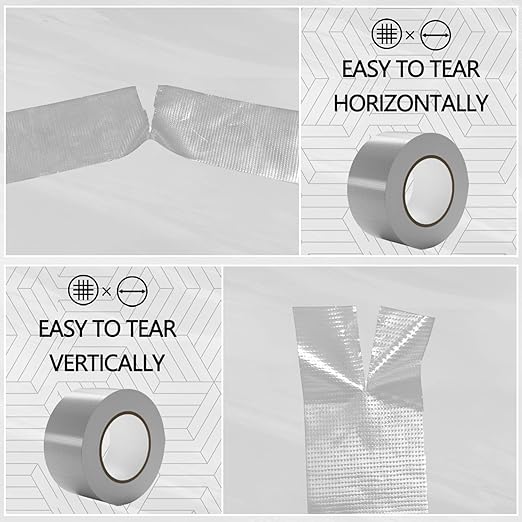 SWRT 24-Pack 9 Mil Silver Heavy Duty Duct Tape Strong Adhesive, 2 Inch x 720 Yd Duct Heavy Duty