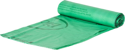 BioBag (USA) The Original Compostable Bag, 39 Gallon, 120 Count, 100% Certified Compostable Trash Bag Liners for Food Waste, Extra Strong and Durable, Trash Bag