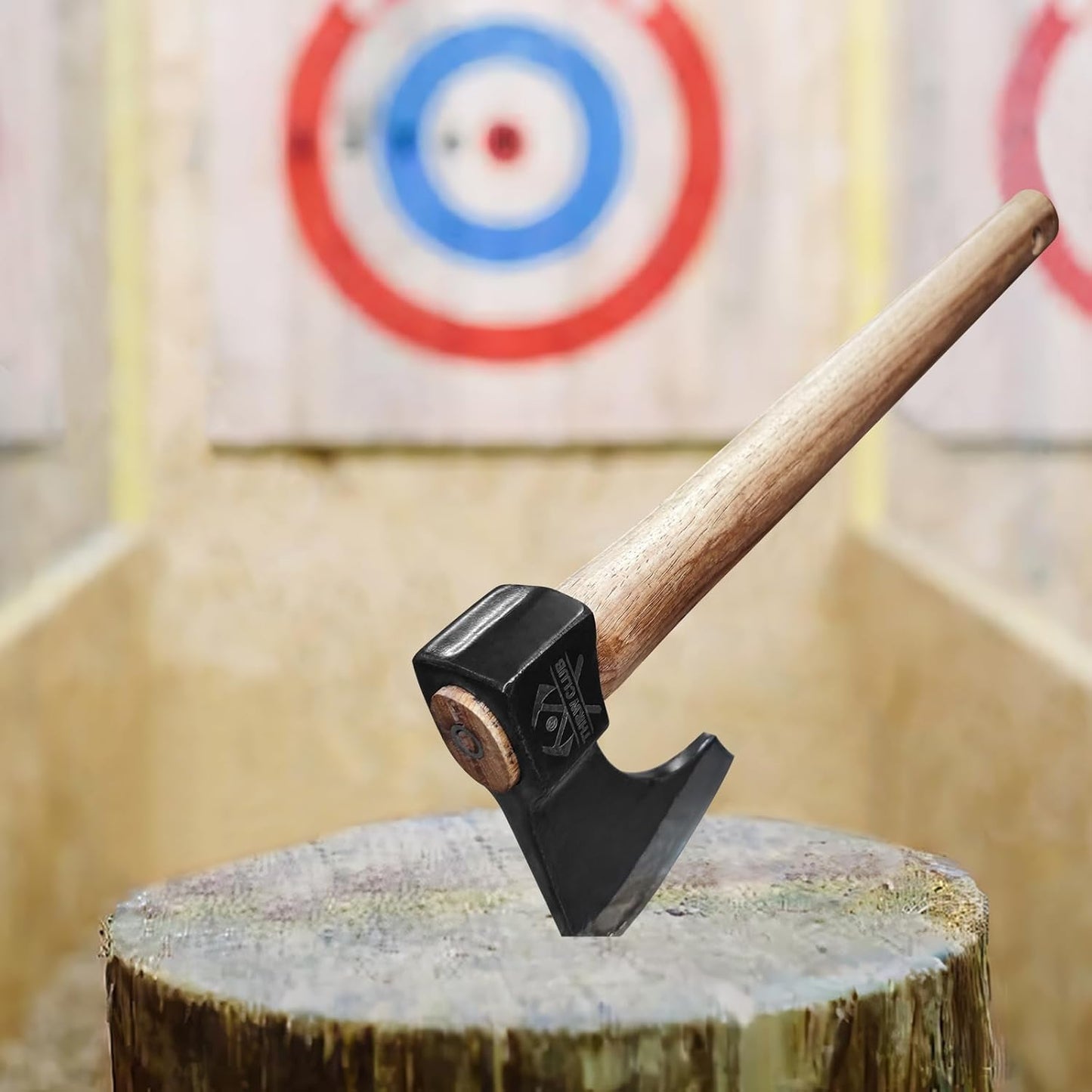 Throwing Axe Set, 2 Pack 18.9" Throwing Axes and Tomahawks with 1065 High Carbon Steel & Hickory Wooden Handle, Perfect for Axe Throwiing Game, Competition and Recreation, Gift for Men