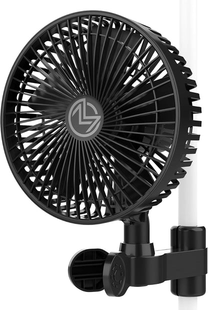 Grow Tent Fan 7 Inch, EC Motor, Link to Smart Controller, Weatherproof IP-44, 4 Speeds Clip On Fan with Quiet Design for Plants, Grow Tent Accessories for Hydroponics Circulation Cooling