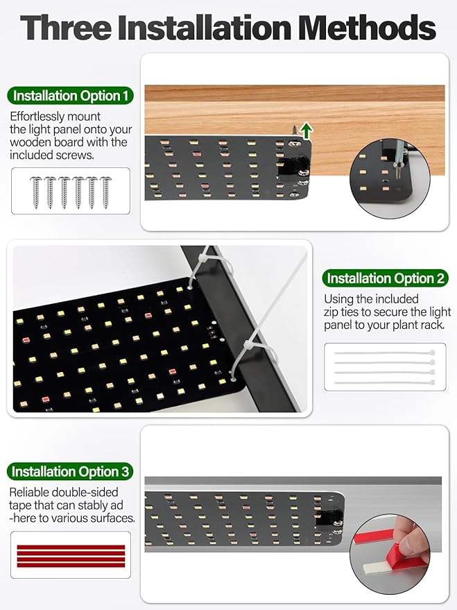 Grow Lights for Indoor Plants Full Spectrum, Kalolary 720 LEDs Grow Lights with 3/6/12H Timer, Thin Panel Growing Lamp with 5 Dimmable Levels, 3 Lighting Modes, for Greenhouse Plant Growth(4 Packs)