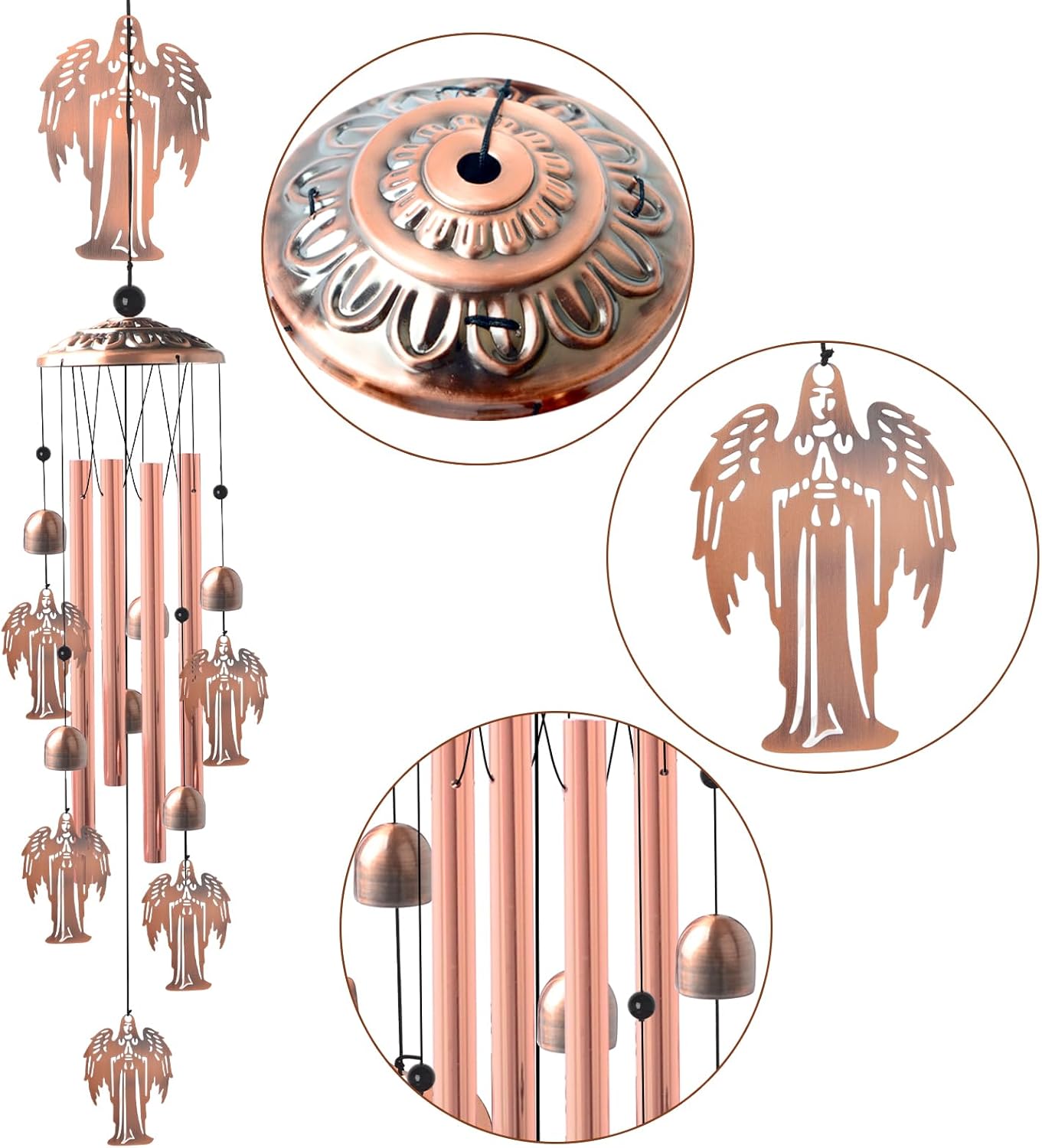 Angel Gifts for Grandma, Mother Wind Chimes,Birthday Gift for mom/Husband/Wife/Women/Aunt/Daughte/Friend/Niece/Sister/Teacher,Gardening Gifts,Memorial Windchime Outside,Yard Decor