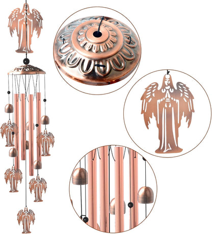 Angel Gifts for Grandma, Mother Wind Chimes,Birthday Gift for mom/Husband/Wife/Women/Aunt/Daughte/Friend/Niece/Sister/Teacher,Gardening Gifts,Memorial Windchime Outside,Yard Decor