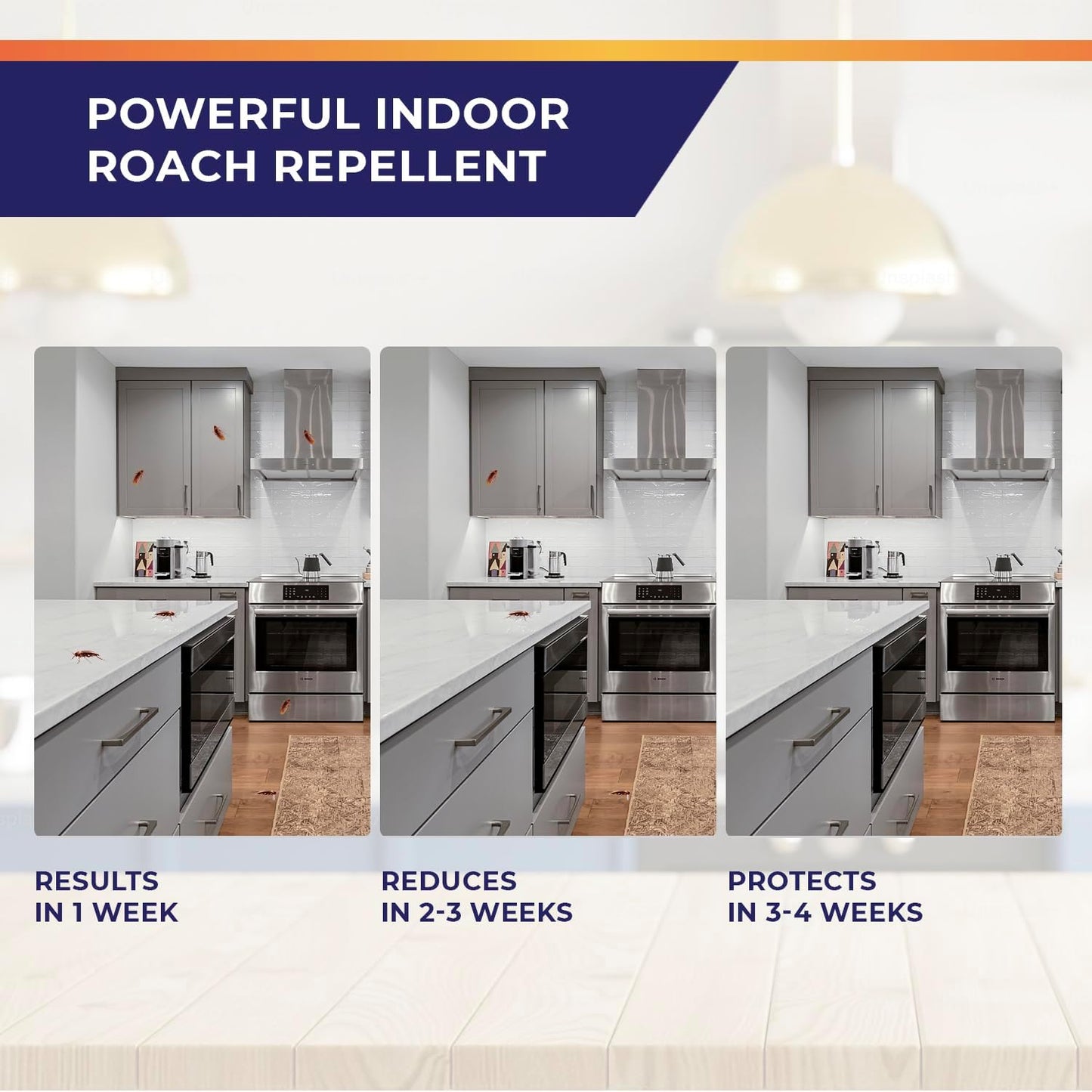 Roach Gel Bait Traps Indoor and Outdoor: Cockroach Killer Repellents for German Cockroaches, Small Roaches – Cockroach Deterrent for Homes and Kitchens – Pet Safe Roach Control 16 PCS