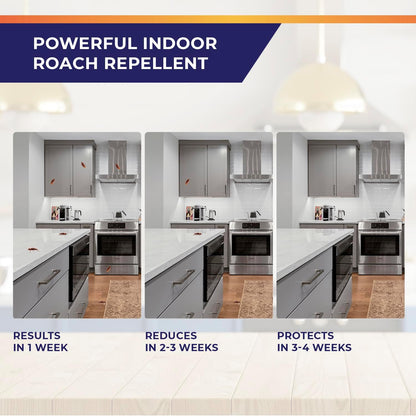 Roach Gel Bait Traps Indoor and Outdoor: Cockroach Killer Repellents for German Cockroaches, Small Roaches – Cockroach Deterrent for Homes and Kitchens – Pet Safe Roach Control 16 PCS