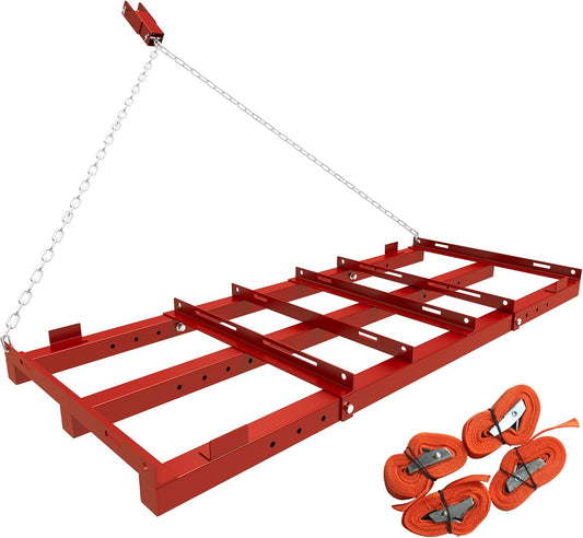 4ft Heavy Duty Drag Harrow for ATV, UTV, Tractor - Adjustable Tow Behind Leveling Rake with Weight