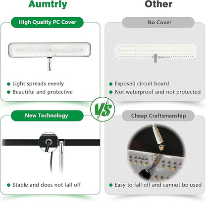 Plant Lights for Indoor Growing, Full Spectrum Grow Light 3 Pack with Base, 26 Inch Height Adjustable LED Grow Lamp with 6/12/16H Timer, 5 Dimming Levels, Ideal for Seeds Starting