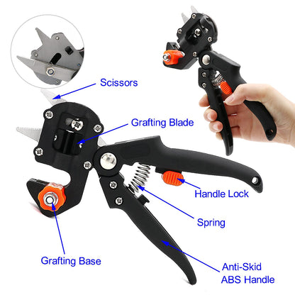 Upgrage Garden Grafting Tools, 2 in 1 Garden Pruning Tools Including Grafting Knife, Pruning