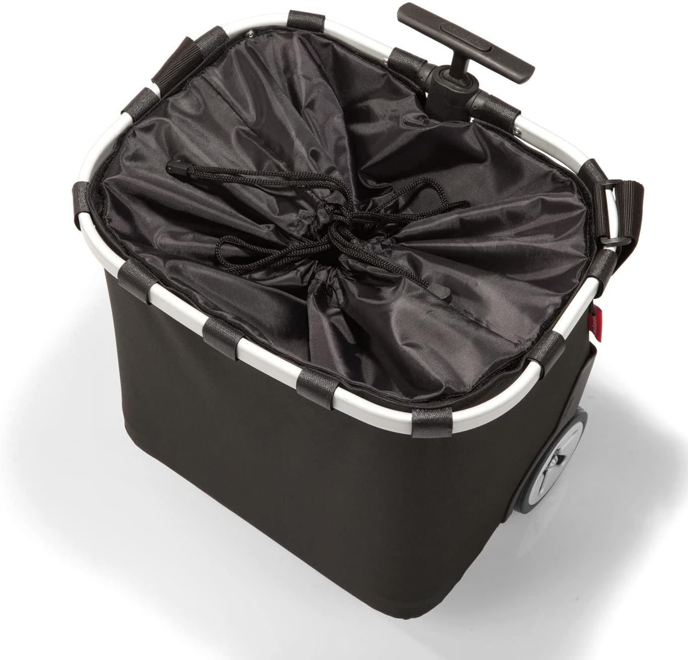 reisenthel carrycruiser Black - Portable Shopping Trolley with Sturdy Aluminum Frame, Shoulder Strap and Removable mesh Inner Bag - Water-Repellent